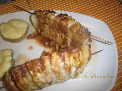 Milhojas de cerdo con salsa agridulce Milhojas de cerdo con salsa agridulce
