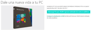 Microsoft confirma el precio de Windows 8 Pro cuando termine la oferta de 29,99€: 199,99$ Microsoft confirma el precio de Windows 8 Pro cuando termine la oferta de 29,99€: 199,99$