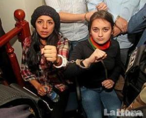 Abigaíl Heras y Cristina Campaña manifestaron que evaluarán si mantienen o no la huelga de hambre.