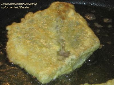 Bacalao con patatas, gambas y pasas Bacalao con patatas, gambas y pasas