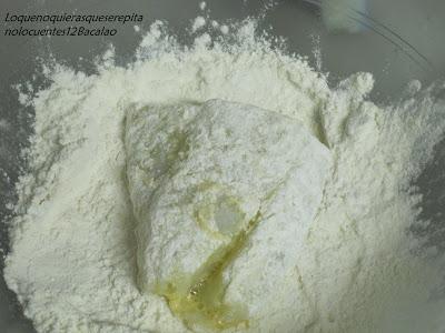 Bacalao con patatas, gambas y pasas Bacalao con patatas, gambas y pasas