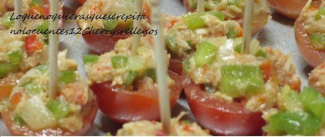 Pinchos de Cherrys rellenos Pinchos de Cherrys rellenos