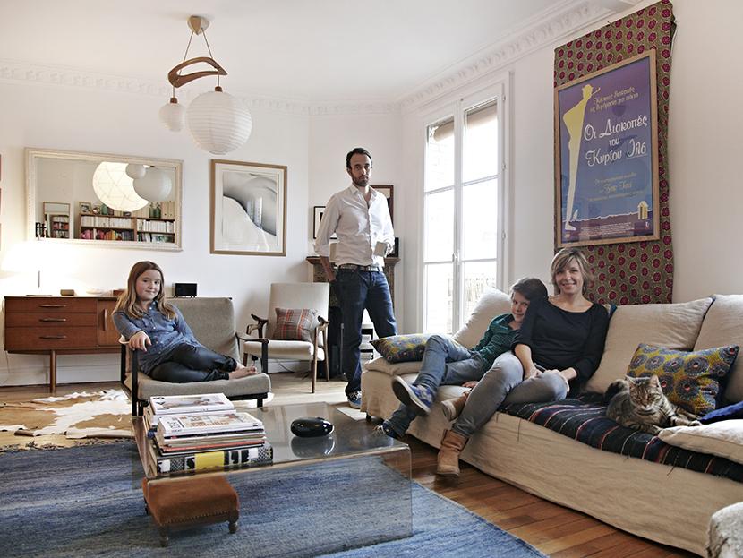 Homenaje a los 50 en una casa parisina Homenaje a los 50 en una casa parisina