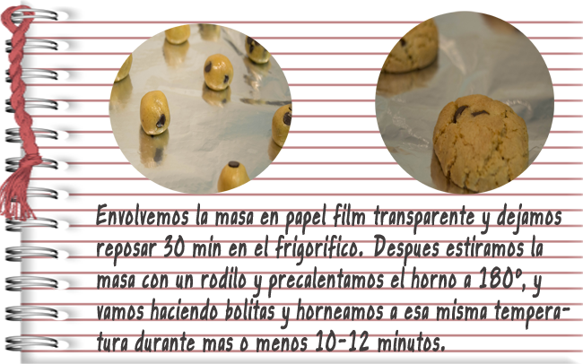 Cookies con chocolate paso 4 Cookies chocolate thermomix hornear