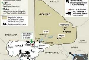 Localizacion  operaciones Francia-Mali