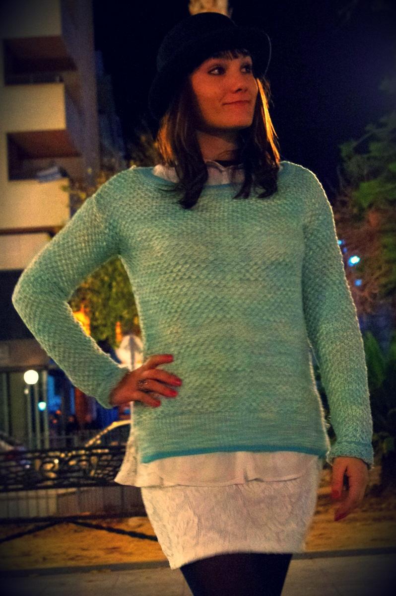 Mint and white Mint and white