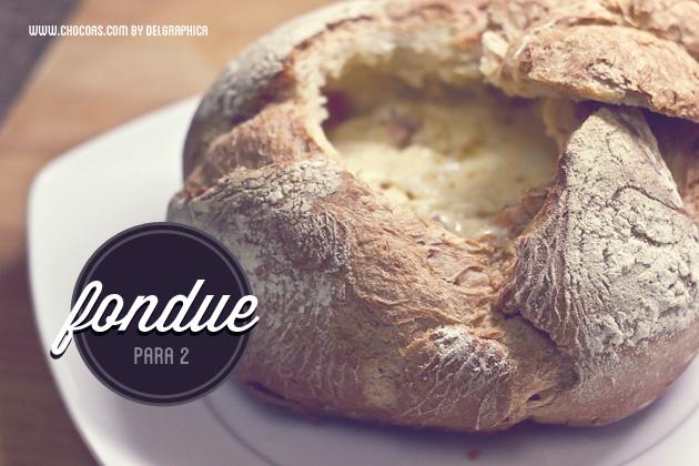 Fondue en pan redondo para 2 Fondue en pan redondo para 2