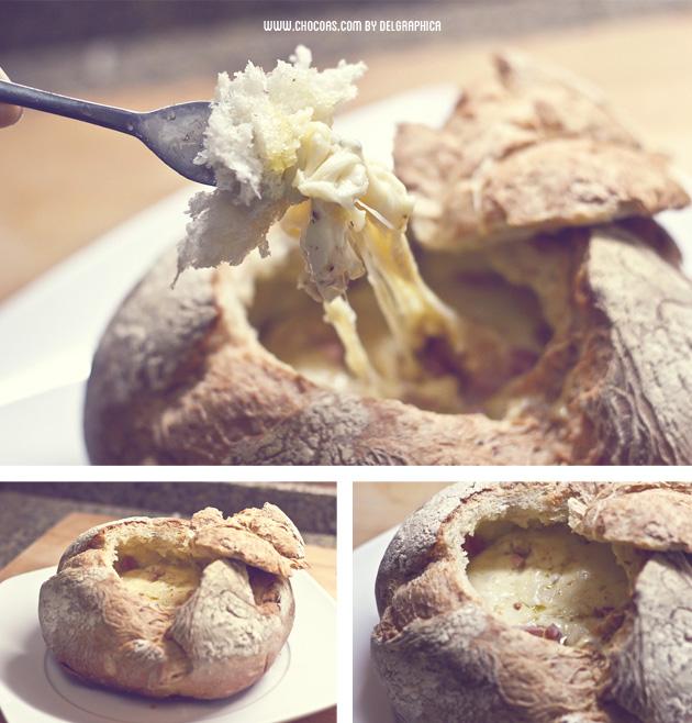 Fondue en pan redondo para 2 Fondue en pan redondo para 2