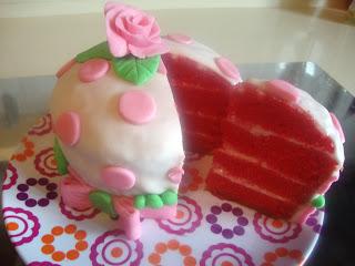 La tarta de fondant rosa