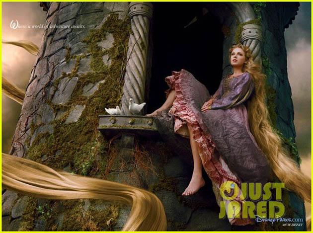 Taylor Swift se convirtió en la princesa Rapunzel (IMAGENAS)
