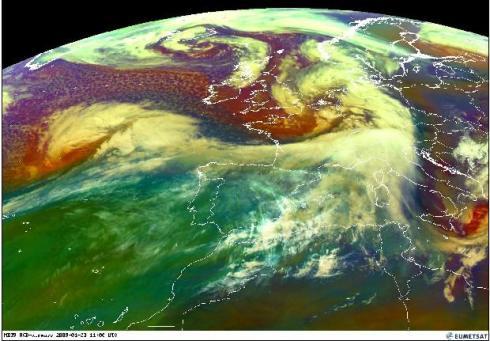 Ciclogénesis Explosiva Karusil 3 tormentas en una