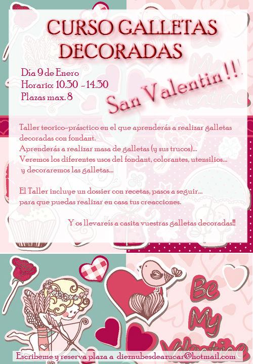 Taller galletas San Valentin  9  de FEBRERO!!!!