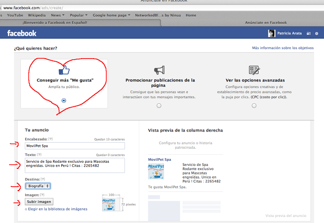 Como crear un Anuncio en Facebook para tu Blog o Negocio Como crear un Anuncio en Facebook para tu Blog o Negocio