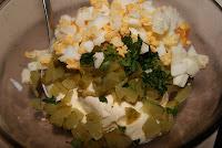 Puding de puerros con salsa tartara Puding de puerros con salsa tartara