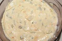 Puding de puerros con salsa tartara Puding de puerros con salsa tartara