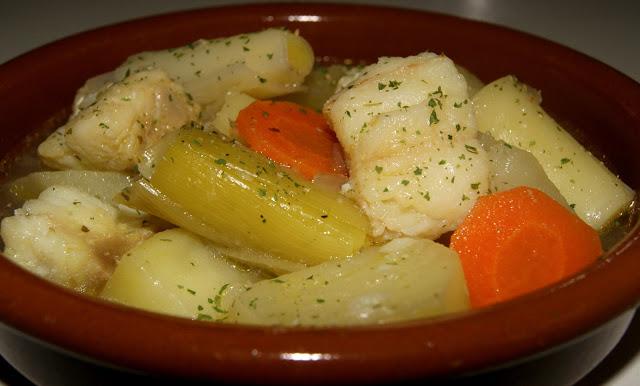 Porrusalda con bacalao Porrusalda con bacalao