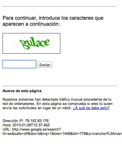 Trabajando como una máquina Google captcha