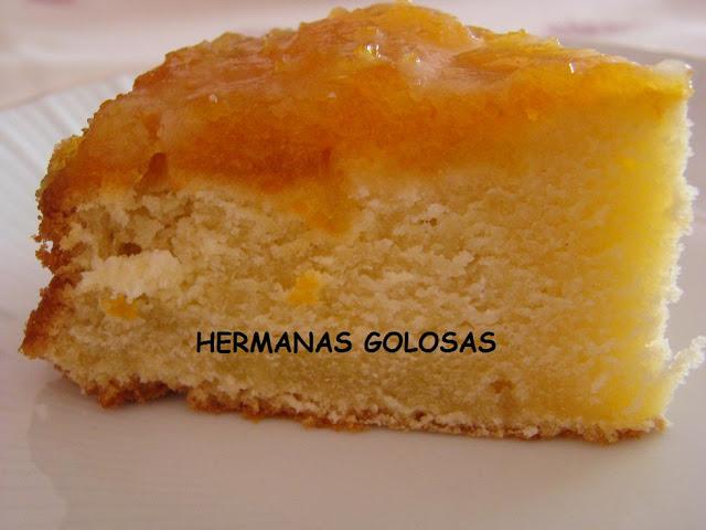 BIZCOCHO DE NARANJA CON COBERTURA DE MERMELADA Y GLASEADO BIZCOCHO DE NARANJA CON COBERTURA DE MERMELADA Y GLASEADO
