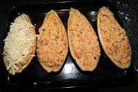 Berenjenas rellenas de marisco Berenjenas rellenas de marisco
