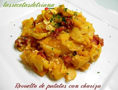 Revuelto de patatas con chorizo