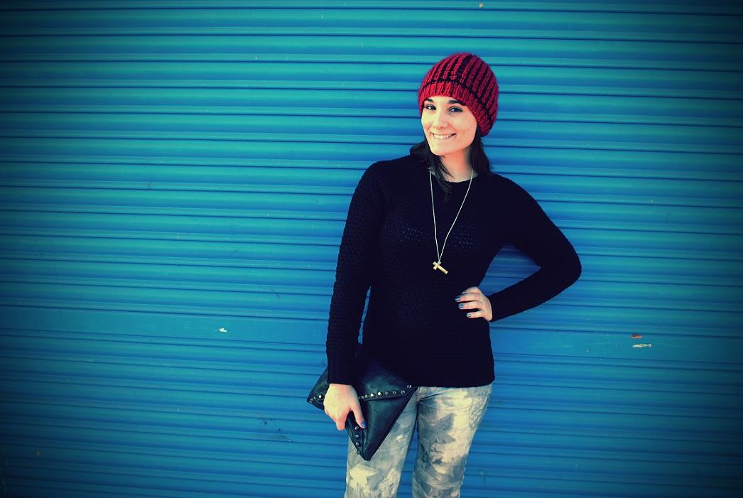 Street on a blue background Street on a blue background