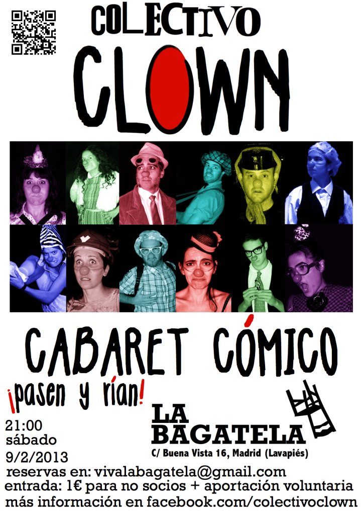 El Colectivo Clown presenta: CABARET CÓMICO. Cartel_Bagatela_9Febrero