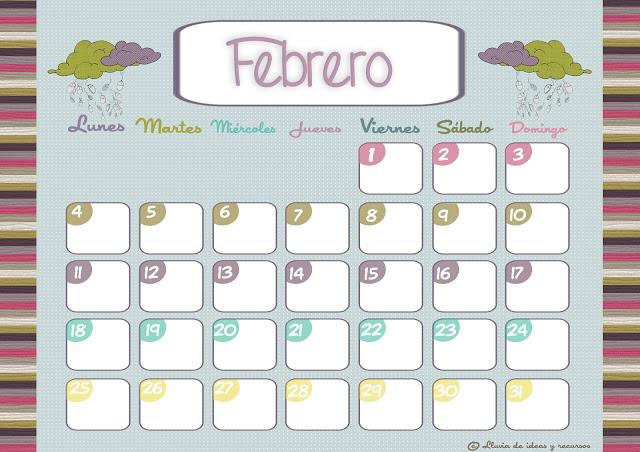 Descargables: Calendarios de Febrero 2013 Descargables: Calendarios de Febrero 2013