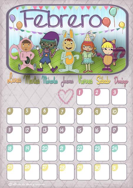 Descargables: Calendarios de Febrero 2013 Descargables: Calendarios de Febrero 2013