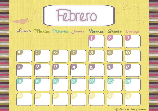 Descargables: Calendarios de Febrero 2013 Descargables: Calendarios de Febrero 2013