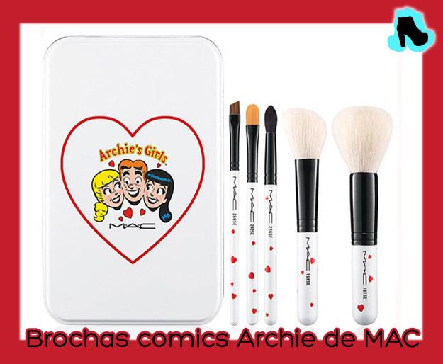 Colección comics Archie de MAC para San Valentín. brochas