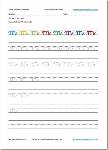 Lectoescritura letra m_2 Lectoescritura letra m_2