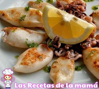 Receta de Chipirones rehogados con salsa verde o meri Receta de Chipirones rehogados con salsa verde o meri