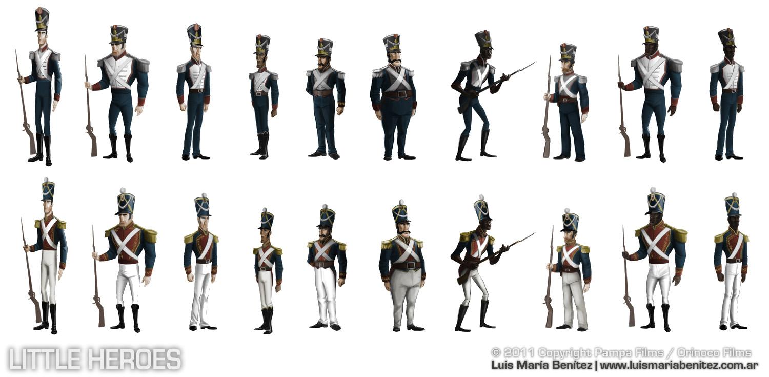 soldier characters / personajes de soldados © Luis María Benítez