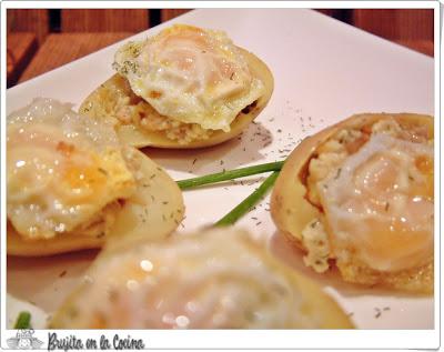 Patatitas con revuelto de salmón Patatitas con revuelto de salmón