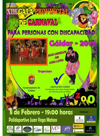 La Gala del Carnaval para personas con discapacidad reúne en Gáldar a 17 centros ocupacionales