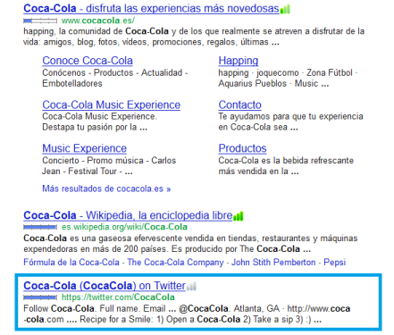 search-cocacola-twitter Optimización de twitter en buscadores CocaCola