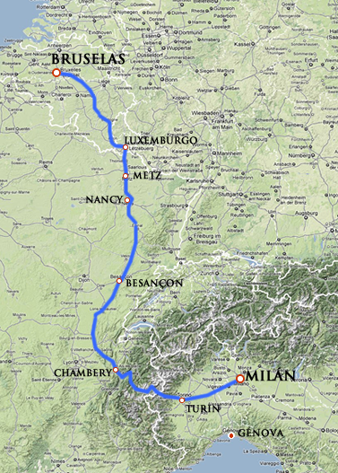 El camino español - desde milan a flandes (bruselas) ruta El camino español - desde milan a flandes (bruselas)