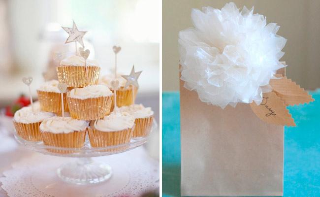 bolsas de regalo y cupcakes para la Comunión regalos y cupcakes Ideas para decorar comuniones en casa