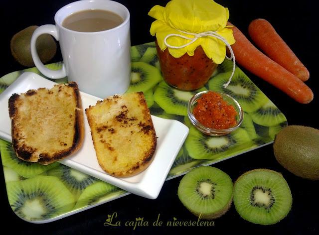 Mermelada de zanahoria y kiwi Mermelada de zanahoria y kiwi