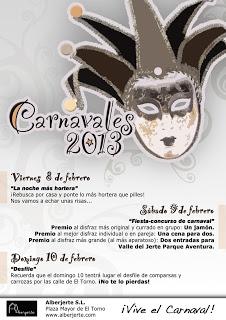 Carnavales 2013 en Alberjerte. Valle del Jerte.