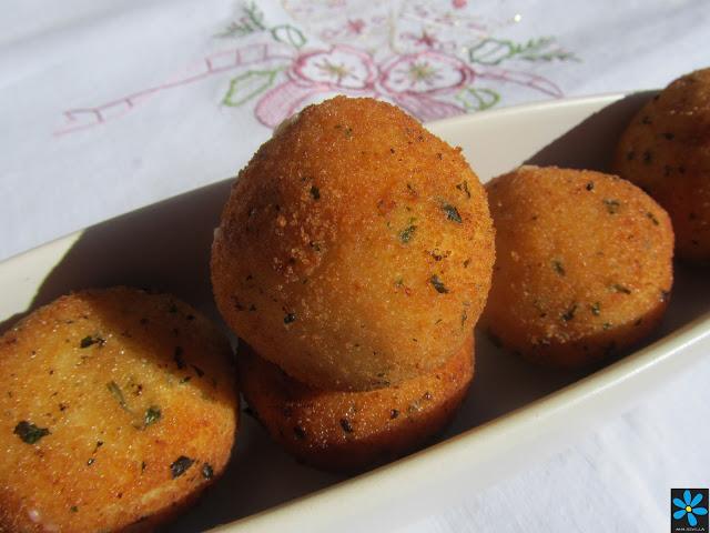 Croquetas de bacon a los dos quesos Croquetas de bacon a los dos quesos