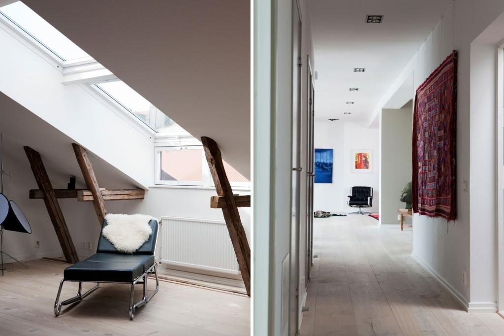 El salón de un espectacular ático El salón de un espectacular ático