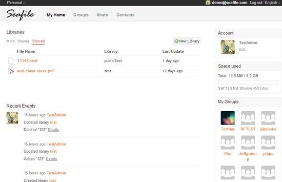 Seafile: una herramienta para crear tu propia nube de código abierto para sincronizar y colaborar seafile-pantalla