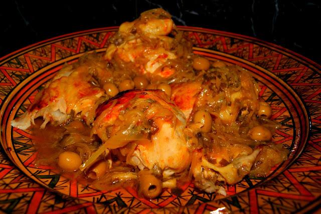 Tajine de pollo con limon y aceitunas Tajine de pollo con limon y aceitunas