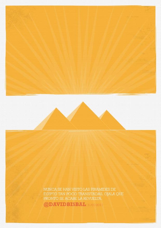 6 carteles inspirados en las meteduras de pata de los famosos españoles en Twitter piramides