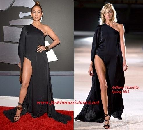 Jennifer Lopez deslumbra en los Grammy con un atrevido vestido de Vaccarello
