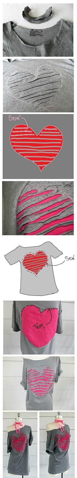 diy customizando camiseta con un corazón diy customizando camiseta con un corazón