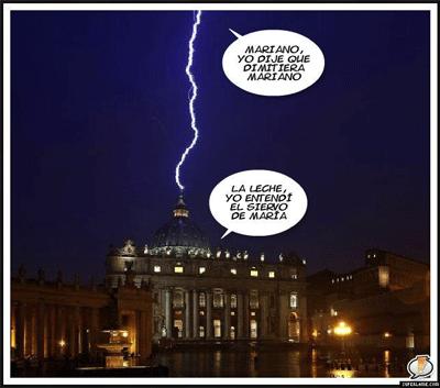 Toros sí, dación en pago no No es una fiesta de Ana Mato. Es un rayo en el Vaticano tras el anuncio.