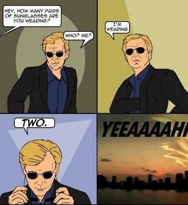 I think we’d… find our men… El tic nervioso de David Caruso en CSI Miami. david-caruso-comic
