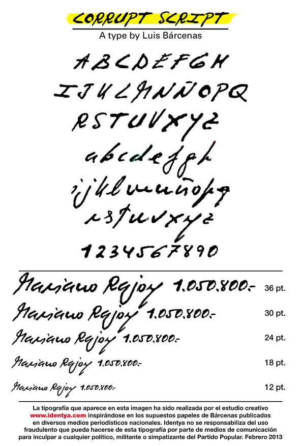 Corrupt script, la tipografía para tu contabilidad en 'B' Corrupt script, la tipografía para tu contabilidad en 'B'